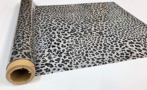 Animal Prints Metallic Foils - Decorative Transfer Foil (Wild Leopard Spots - Silver Small) - color: Wild Leopard Spots - Silver Small