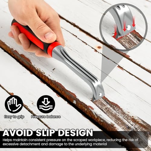 Carbide Scraper Tool, Heavy Duty Triangle Scraper Tool with Ergonomic Non-Slip Handle, Multipurpose for Painting Woodworking Adhesives Removing