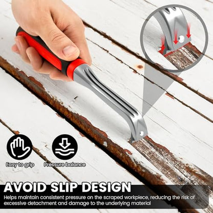 Carbide Scraper Tool, Heavy Duty Triangle Scraper Tool with Ergonomic Non-Slip Handle, Multipurpose for Painting Woodworking Adhesives Removing