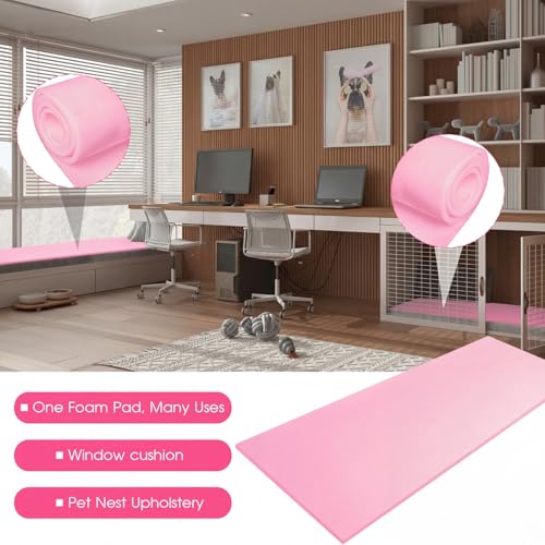 Amylove 1 Pack Upholstery Foam Sheet, 1/4" X 24" X 72",Pink - color: Pink, size: 1/4" X 24" X 72"