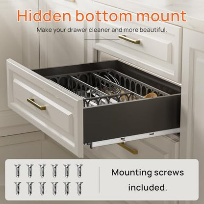 18 Inch Soft Close Undermount Drawer Slides,Full Extension,100 Lbs,1 Pair - size: 18 Inch