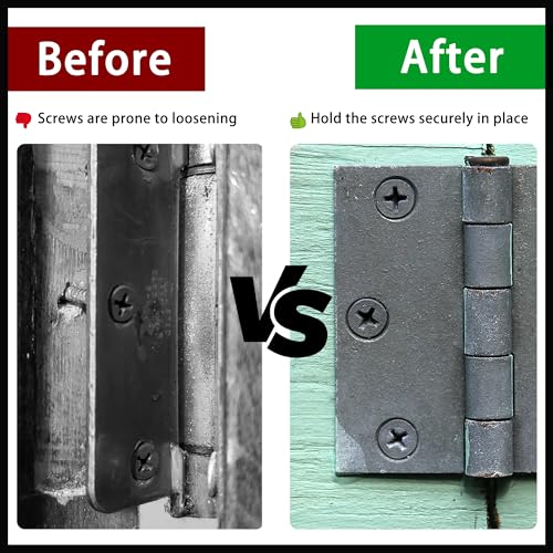 30 Pcs Wood Anchor Stripped Screw Hole Repair Kits, Door Hinge Hole Repair