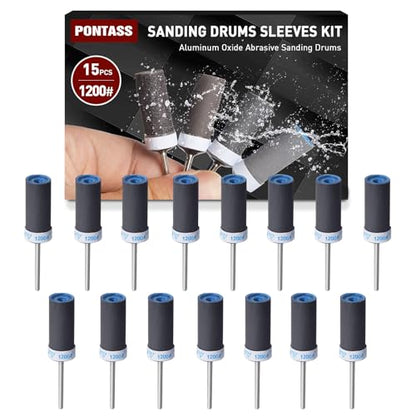 1200 Grit Sanding Stick,15 Pcs Sanding Drums for Dremel Rotary Tool - size: 1200 Grit