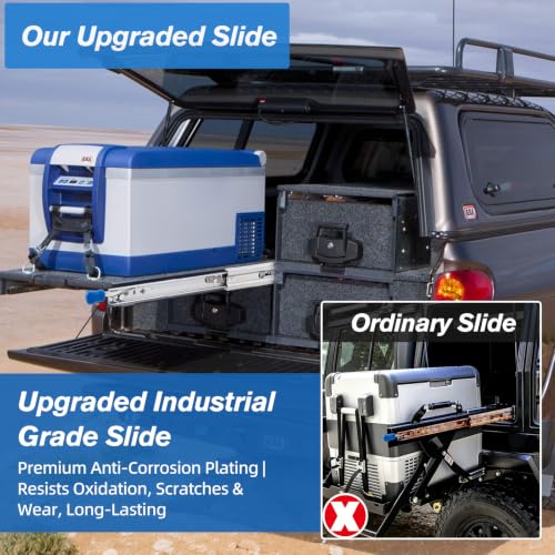 YENUO Locking Heavy Duty Drawer Slides Full Extension 12–40 Inch 250 LB - size: 12 Inch, style: Load:250 lb (With lock) -W:53mm