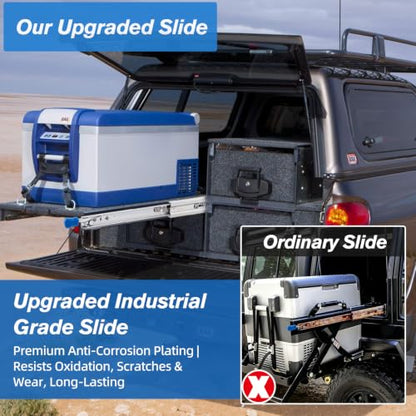YENUO Locking Heavy Duty Drawer Slides Full Extension 12–40 Inch 250 LB - size: 12 Inch, style: Load:250 lb (With lock) -W:53mm