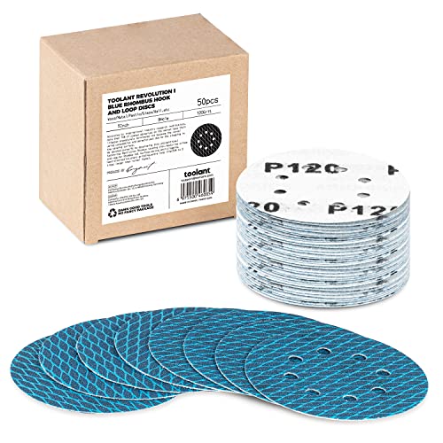 toolant Diamond Shape 5 Inch 120 Grit Sanding Discs, 50Pack - style: (5 inch)120 grit