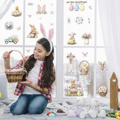 Peacoblue Easter Bunny Rub On Transfers for Furniture Craft 6"x12" - style: Spring Easter and Bunny