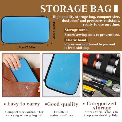 74 PCS Leather Sewing Kit Heavy Duty Sewing Kit Upholstery Repair Kit - color: 9 Colors