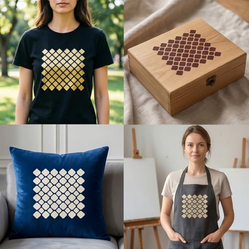 16 Pcs Geometric Abstract Stencils for Painting Reusable Plastic 6×6 Inch Floral Pattern Stencils Drawing Templates for Crafts DIY Wall Canvas Notebook Knit Card Wood - color: Style H