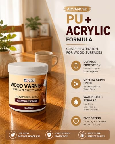 Water Based Polyurethane Acrylic Wood Sealer with Tools - color: Matte