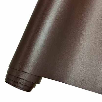 HYANG Smooth Solid Color Chocolate Faux Leather Sheets 1 Rolls 12"X53" (30cmX135cm),Faux Leather is Great for, Bows,Earrings Handmade DIY Craft Projects Making - color: Chocolate