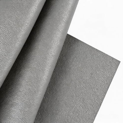 Marine Vinyl Fabric Faux Leather Upholstery, 1mm Thick, Waterproof & UV Resistant, Cotton Backing, Boat, Automotive, Crafting & Outdoor Pleather – 12" x 54" (1 FT), Grey - color: Grey, size: 1FT(12"x 54")-Rolled