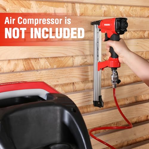 WORKPRO Pneumatic 20 Gauge Staple Gun, Oil-Free T50 Upholstery Stapler - size: 20 Gauge Oil-Free
