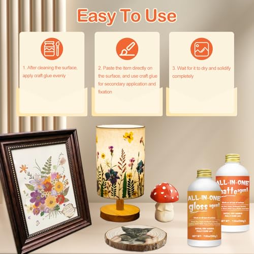 1DFAUL Crafts Sealer Gloss Matte Finish, 400ml All Purpose Craft Glue - style: A3 Gloss+Matte