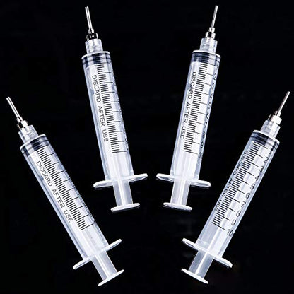 TecUnite 10 ml 20 Pack Plastic Syringes Without Needle for Liquid and Craft - size: 10 ML