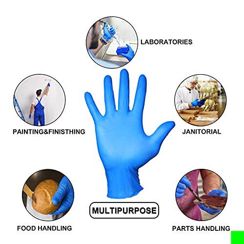 PEIPU Nitrile Disposable Gloves，Powder Free, Cleaning Service Gloves, Latex Free - size: Small (Pack of 100), style: 100 Pcs
