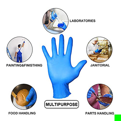 PEIPU Nitrile Disposable Gloves，Powder Free, Cleaning Service Gloves, Latex Free - size: Small (Pack of 100), style: 100 Pcs
