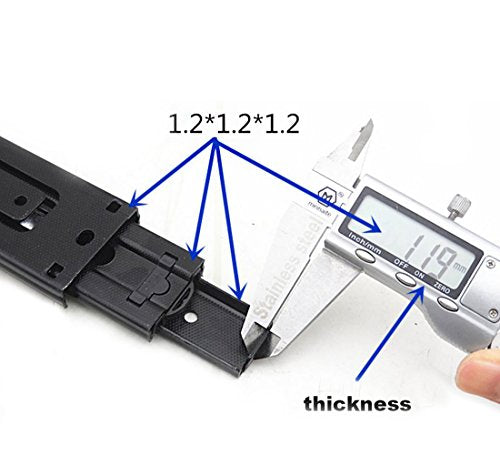 Furniture 6-inch Length Full Extension Drawer Slides Telescopic Ball Bearing Slide Rail 2pcs - size: 6 Inch
