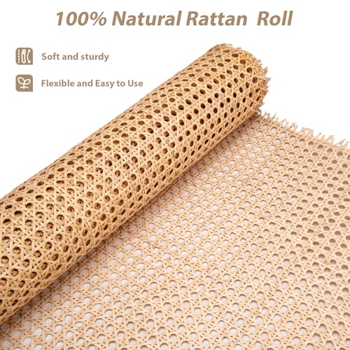 GDDGHS Rattan Cane Webbing Roll 24x60 Inch