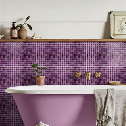 VICCI 20-Pack 6x6 Purple Peel and Stick Backsplash Tiles - color: Purple Mix