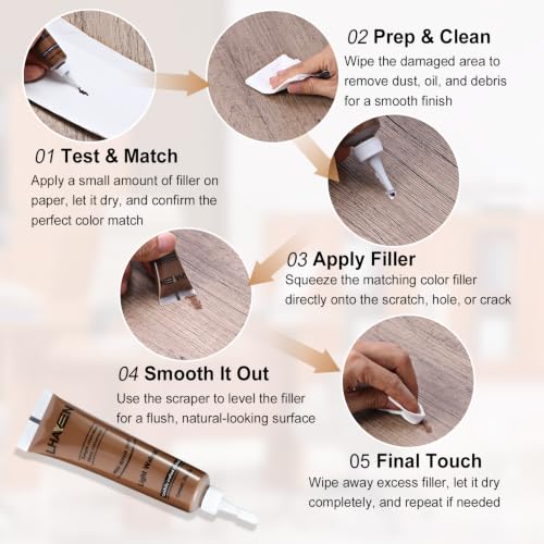 Wood Furniture Repair Kit, 12 Colors Wood Touch Up Paint