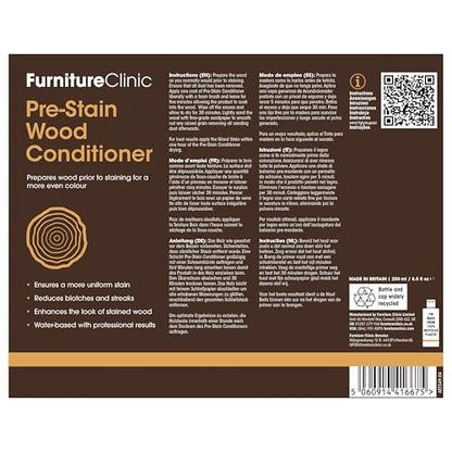 Furniture Clinic Pre-Stain Wood Conditioner, Water-Based, Prevents Spotting