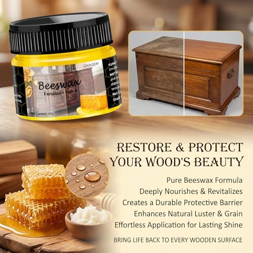 CARGEN Beeswax Furniture Polish - Beeswax Wood Polish, 5 Pcs - style: 5 Pack-With 3 Sponges