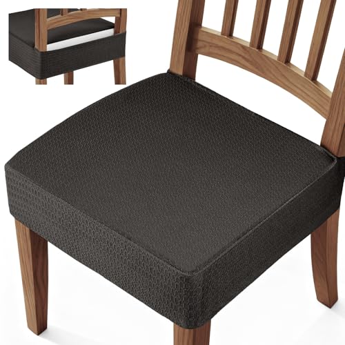 Songrey Waterproof Chair Covers for Dining Chairs, Set of 4, Black - color: Black