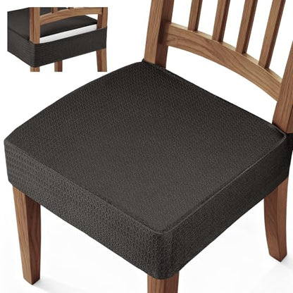 Songrey Waterproof Chair Covers for Dining Chairs, Set of 4, Black - color: Black
