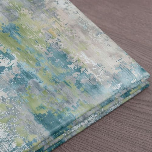 Erosebridal Watercolor Abstract Fabric by the Yard,Teal Blue Green Tie Dye - color: Teal Blue Green, size: 5 Yards