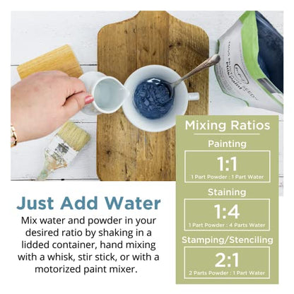 Miss Mustard Seed's Milk Paint for Furniture, Cabinets & Wood, Aqua Sky Pint - color: Aqua Sky, size: 10 Ounce (Pack of 1)