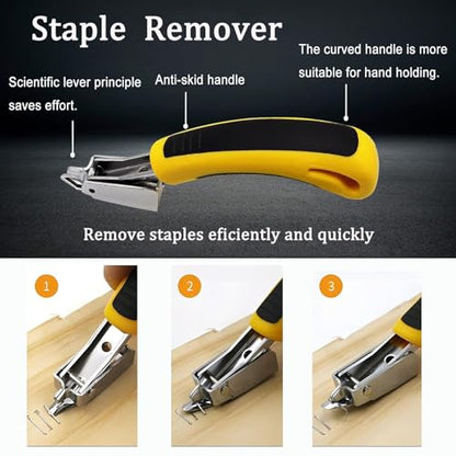 Upholstery Staple Remover Staple Puller Tack Puller Nail Remover Tool Set, Nail Puller Plier, Tack Lifter, Fastener Remover for Furniture Floor Wall Wooden Case Car Photo Frame (5 pcs)