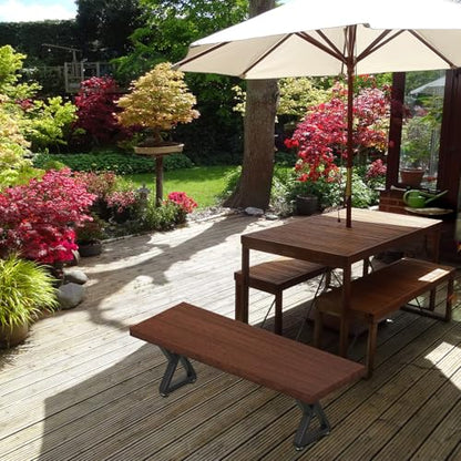 16" Metal Coffee Table Legs, Z-Type Set of 2, 40 cm H x 30 cm W - size: 16" Z-Type