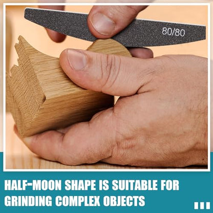 Honoson 20 Pcs Sanding Sticks Model, Low Grits Rating, Moon Style - style: Moon Style
