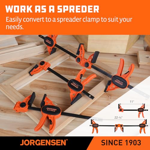 JORGENSEN E-Z Hold 4-Pack 6" 200LBS Light Duty Woodworking Bar Clamps - size: 4 Count (Pack of 1)