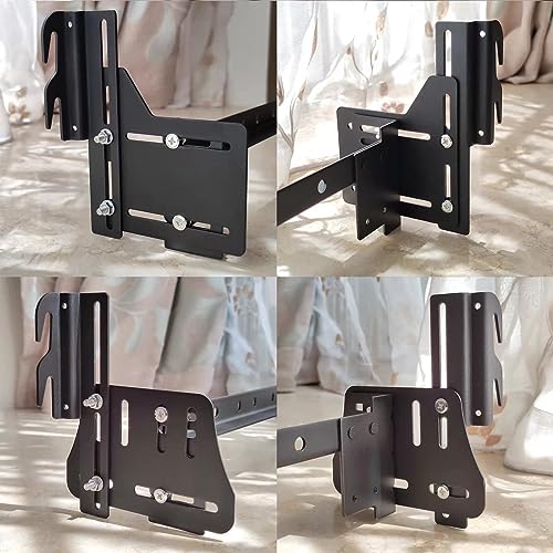 ZhouDaShu Headboard Adapter Brackets, Bed Frame Hooks, Headboard Brackets for Metal Bed Frame, Headboard Attachment Kit, 2Pcs Hook on Bed Frame, Headboard Connectors for Full to Queen - style: Headboard Hooks-2 Pcs