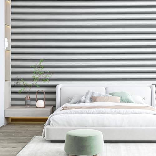 Art3d Fine Bar Design Slim Slat Wall Panel, 104 x 12 Inch, 4-Pack, Poplar - color: Fine Bar Poplar