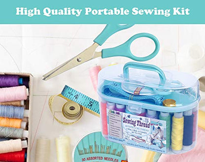 Sewing kit Sewing Thread Sewing Supplies Family Repair Kit Traveler Sewing Project kit DIY Sewing Supplies Organizer - color: Blue