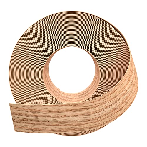 GSCIT Club Red Oak Edge Banding, 1 1/2 inch x 25ft roll of Veneer Edge Banding Preglued Flexible, Wood Tape Banding for Cabinet Repair - color: Red Oak, size: 1 1/2"x 25ft