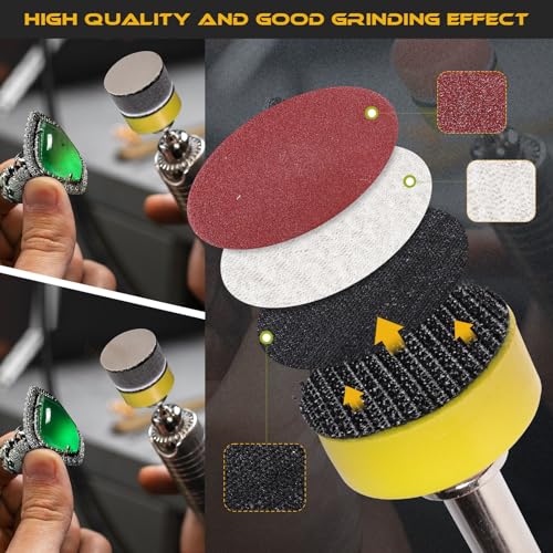 365 PCS 1 Inch Wet Dry Sanding Discs 60-10000 Grit Hook and Loop Sandpaper - color: 1 Inch Sanding Discs