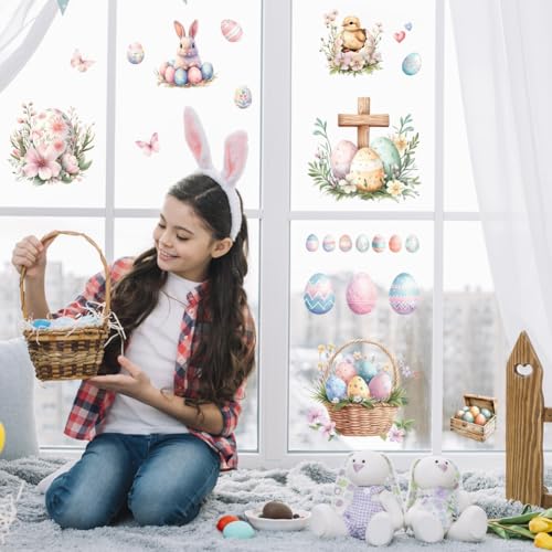 Peacoblue Easter Eggs Rub On Transfers for Furniture Craft 6"x12" - style: Easter Eggs