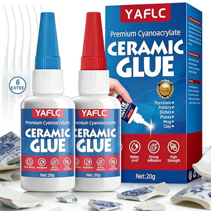 Ceramic Glue Repair Kit, Liquid Super Glue for Ceramic Repair 40g - style: Ceramic Glue