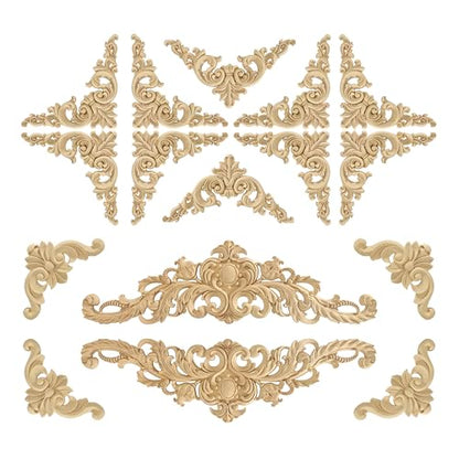 Nsrisml 16 Pack Wooden Rose Appliques Onlays, 11.81inch - size: 11.81inch