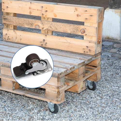 1Inch Low Profile Swivel Caster Wheels, 4Pcs - style: 1 Inch