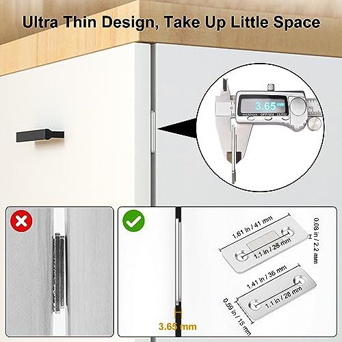Drawer Magnets Jiayi Ultra Thin Cabinet Door Magnet, Magnetic Door Catches - size: Ultra Thin-12 Pack