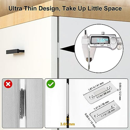 Drawer Magnets Jiayi Ultra Thin Cabinet Door Magnet, Magnetic Door Catches - size: Ultra Thin-12 Pack