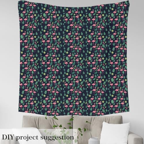 Feelyou Flamingo Upholstery Fabric Soft 2 Yards - color: Multi 14, size: 2 Yards