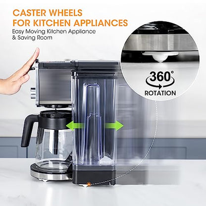 Aieve Self Adhesive Caster Wheels, 8 Pack Appliance Rollers - color: White, size: 1 Ball Bearing