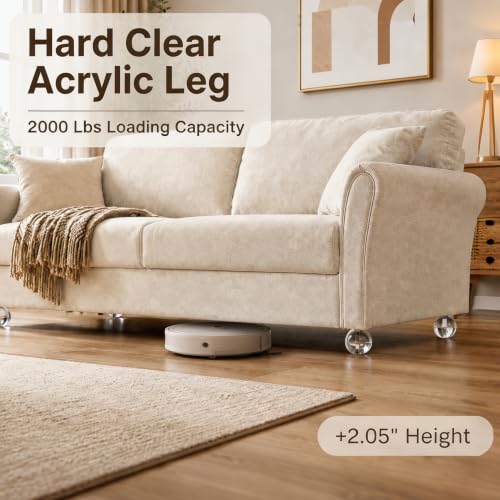 Round Acrylic Furniture Legs, 2.05 Inch Height, 4Pcs - size: H 2.05 Inch