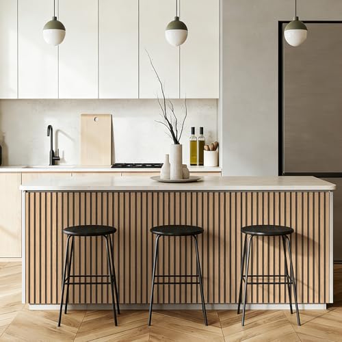 myforHD Wallpaper Peel and Stick Wood Grating Stripe Self-Adhesive Wallpaper Faux Wood Contact Paper Wood Slats Self Adhesive Wall Paper PVC Vinyl Film Removable Waterproof 17.3" x 236" - color: Wood E, size: 17.3" x 236.2"